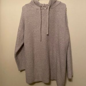 Large long gray sweater